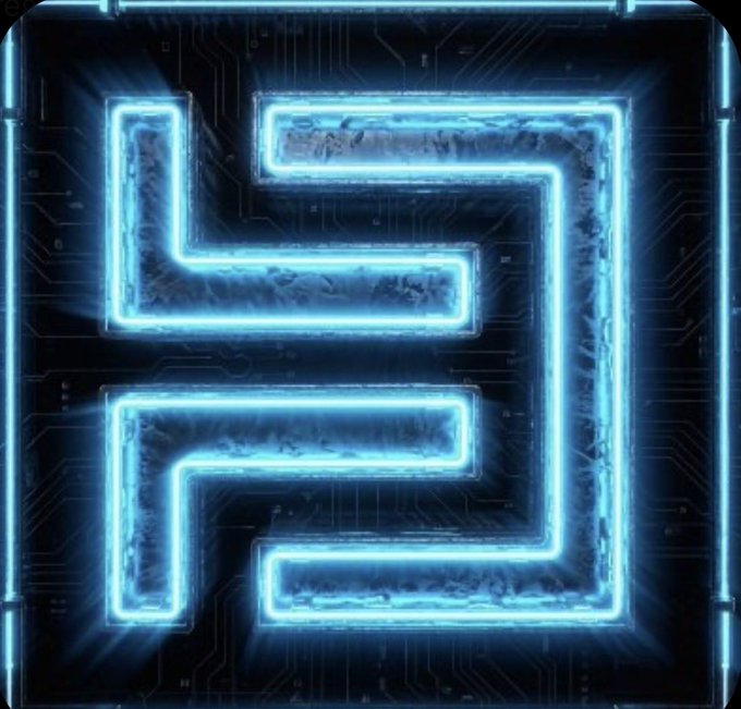 A digital illustration of a glowing blue neon number '2' set against a dark circuit board background.