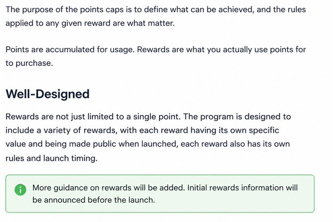 An informational graphic from C8ntinuum explaining the distinction between Points (earned through usage) and Rewards (what Points can be redeemed for), noting that rewards are diverse, well-designed, and will be publicly launched with their own values, rules, and timing.