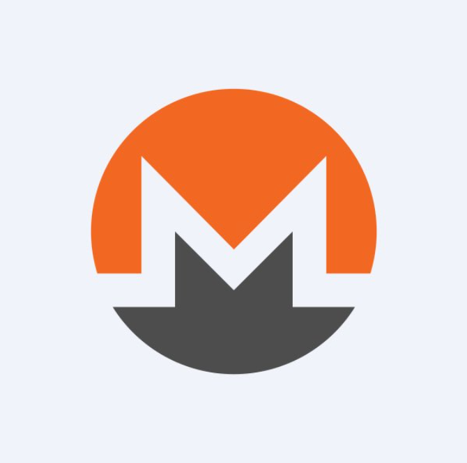 The image is the Monero (XMR) logo, featuring the iconic stylized "M" within an orange and gray circle. It directly represents the cryptocurrency mentioned in the accompanying whale watch post highlighting XMR's 8.9% surge following its native integration with THORChain.