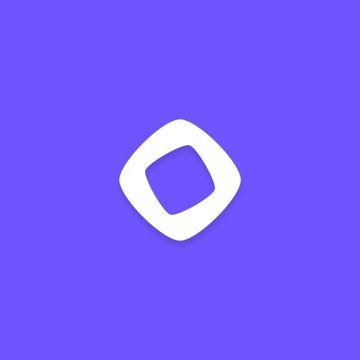 A white diamond-shaped logo, resembling a stylized leaf or kite, sits centered on a vibrant purple background, representing the Monad blockchain brand. The minimalist icon visually reinforces the announcement of Monad entering the real-world asset (RWA) top 10 rankings.