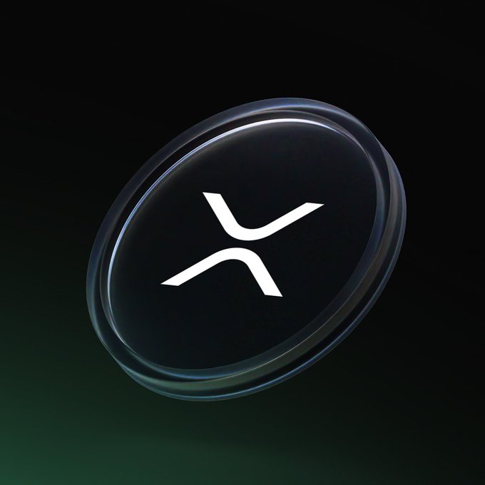 A dark circular emblem displaying the white XRP logo is set against a black background with subtle green accents, symbolizing the cryptocurrency's integration into AI-driven payment systems as highlighted in the post about Ripple's Machine Payments Protocol.