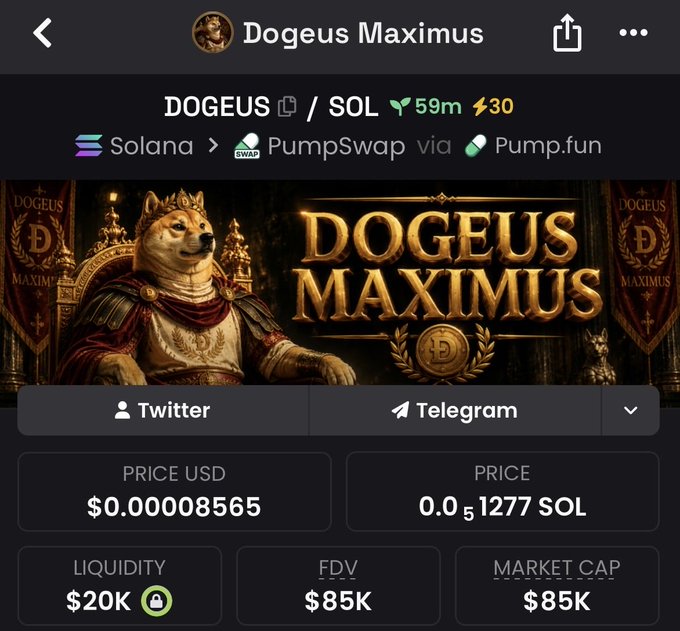 The image shows a screenshot of a webpage that displays information about a game called "Dexscreener" with a price tag of $38.95 US dollars, which includes a maximum purchase limit of $35,000. The website also offers a market cap of $85,000 and a liquidity of $20,000.
