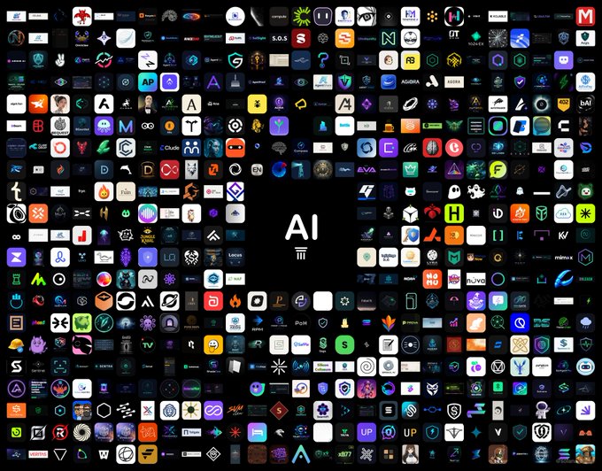 The image features an array of logos and icons related to various apps and services, including social media platforms like Instagram, Twitter, Facebook, and others. The logos are arranged in a grid-like pattern with different colors and sizes, creating a visually appealing composition. Among these logos, there is one that stands out as it says "AI" on it. This logo could be related to an AI project or service, possibly indicating the theme of the hackathon.