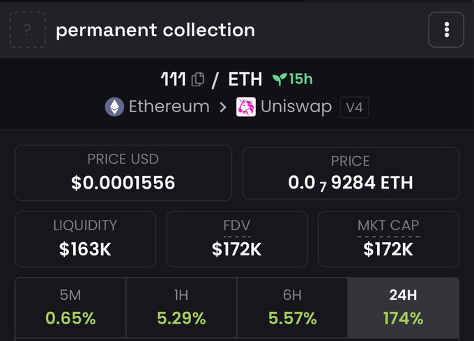 The image shows an interactive display of a cell phone's screen with information about cryptocurrency prices, including Ethereum and Uniswap. The cell phone screen displays that the Permanent Collection has been walked so they are up-to-date for today's trading. The screen also includes various price figures indicating the current value of Etherium (ETH) and Uniswap (uniswap). These details about cryptocurrency trading prices could help users stay informed about the market trends and make more informed decisions in their investments.