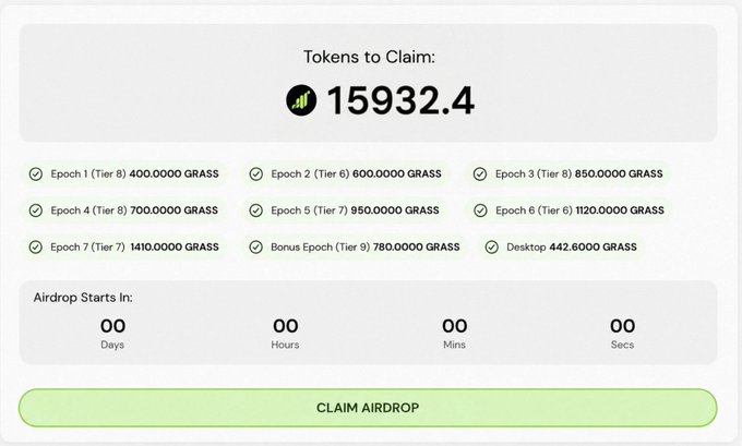 The image shows a screenshot of an information panel for an Airdrop claiming season 2 reward. The panel lists various items that users can claim as rewards during the fall and winter seasons. It also mentions that early users got over 9,300.4 dollars back in Season 1. As the post suggests, the current season has been highly successful with over 18 million points claimed so far. This high level of engagement indicates that users find the reward system appealing and are motivated to participate actively in Airdrop to get their desired rewards.