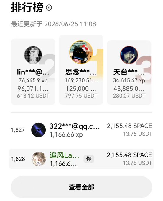 The image shows a phone screen with various social media profiles displayed, including a profile of an Asian person named Lin. The phone screen also displays information about the user's XP and the amount of XP they have left for the day.