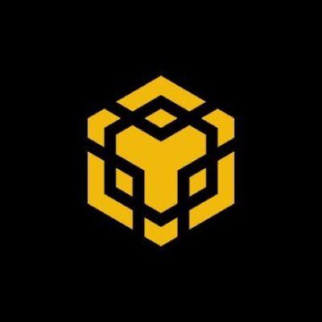 BNB (Binance Coin) logo featuring a yellow/gold geometric cube design on a dark background.