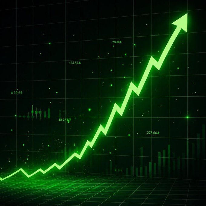 The image features a green upward-pointing arrow with numbers attached, which indicates an increase or growth over time. The arrow points upwards from left to right, suggesting that there has been a rise in some value or quantity. The numbers accompanying the arrow are also green and appear to be related to the concept of "LUNC" as they represent the number 100. This could possibly indicate a specific milestone or achievement being celebrated.