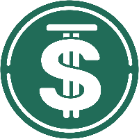 A green circular icon featuring a white dollar sign ($) in the center.