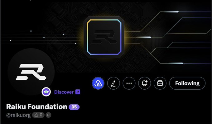 The image features a social media post from Raiku Foundation, which has been shared by many people. The post includes a logo for Raiku Foundation, with a description of their mission and a link to their website. The post also mentions that they are working on a new project called "L2" and is related to the cryptocurrency world. The post highlights the importance of community involvement in solving problems and creating solutions together.