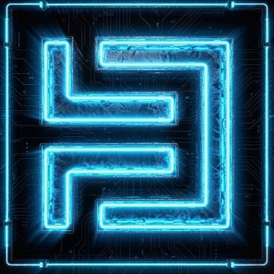 A glowing neon-blue geometric symbol resembling an angular, maze-like "S" or stylized character pulses with electric energy against a dark circuit-board background, evoking a futuristic crypto token aesthetic. The abstract design visually reinforces the post's theme of an emerging, high-potential digital asset ($DREGG) positioned as a "generational opportunity."