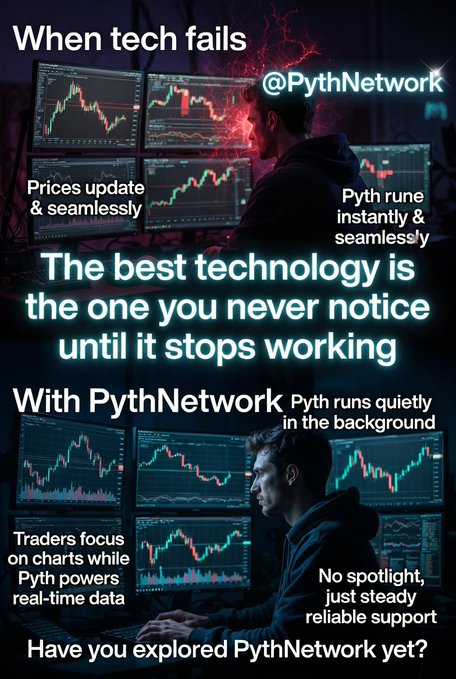 The image features a poster for a trading platform that highlights its key features, such as instant price updates, seamless performance, and the ability to work with traders focusing on charts and real-time data.