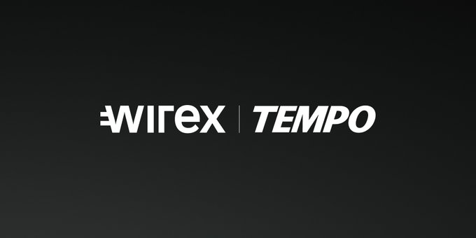 A black background featuring the white text logo "Wirex | TEMPO".