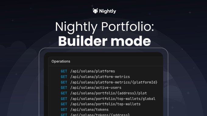 The image shows a close-up view of a computer screen with Nightly Portfolio's Builder mode displayed. The text on the screen suggests that Nightly Portfolio is designed for users who want to build applications without accessing raw on-chain data. Instead, they are provided with access to all existing data and tools available in the Ethereum ecosystem. The image emphasizes the importance of focusing on building products by utilizing available tools rather than starting from scratch.