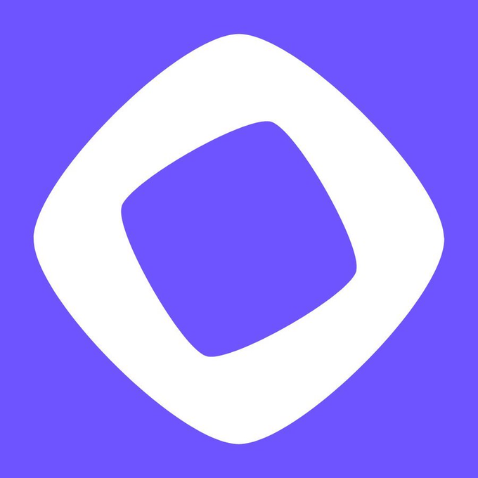 A stylized purple and white diamond/eye-shaped logo on a purple background, visually representing Monad's branding alongside the claim that the project is only 7 months old, highlighting its status as a young blockchain platform.