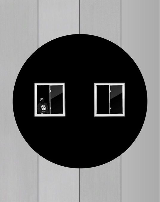 The image features two windows with white frames, both of which are open. The background consists of gray and white stripes. The caption reads "GM “Life is a balance between holding out and letting go” Balance | 6.66xtz". This suggests that there might be an underlying theme related to the concept of balance in life or relationships.