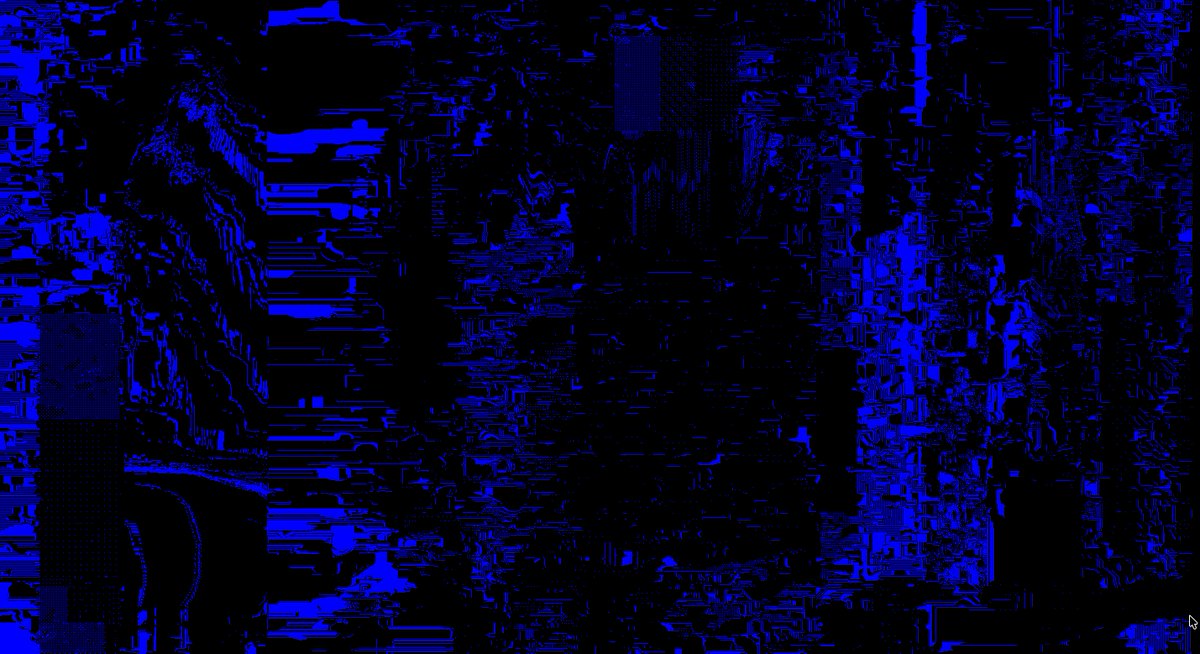The image features a large blue grid with various shades of blue throughout. The grid has a pattern that resembles a monochromatic or grayscale effect, giving it an artistic appearance. The background color of the image is dark blue, which contrasts with the lighter blue elements in the foreground. There are no texts or other objects present in the image, and the relative positions of the objects appear to be random.