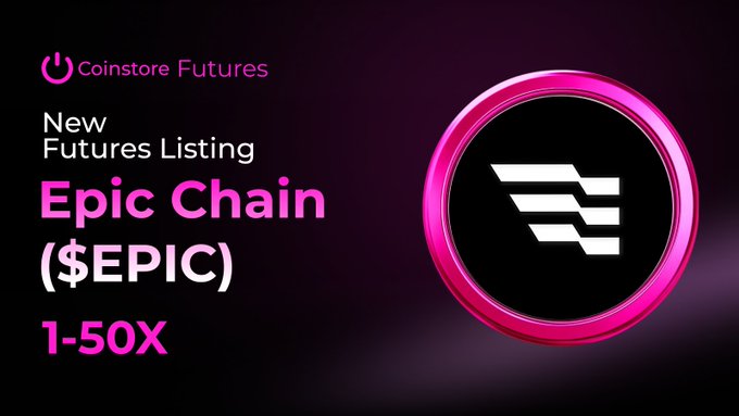 Coinstore Futures announces the new listing of Epic Chain ($EPIC) with 1-50x leverage available for trading.