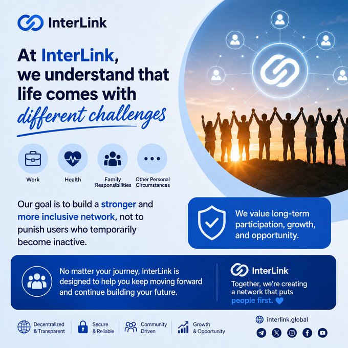 The image features a poster for an app called "Interlink". The poster displays a group of people holding hands, symbolizing unity and collaboration. Below this image, there are descriptions of different apps available on Interlink, including one that focuses on health and wellness. The text in the image suggests that the app is designed to help users connect with others who share similar interests or goals.