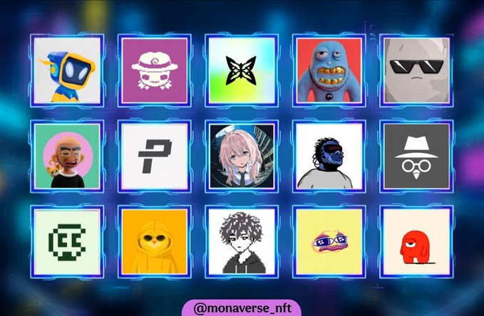 The image features a grid of twelve different cartoon characters, each with their own unique style and appearance. The characters include a pink bunny, a blue monster, a white cat, a black hat, a yellow bird, a red robot, a purple fish, an orange dog, a green frog, a gray elephant, a pink flower, a blue butterfly, and a yellow bird. The cartoon characters are arranged in four rows of three, creating a visually appealing grid that showcases the diversity of the characters featured on the post.