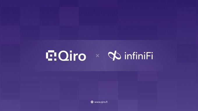 A purple graphic displaying logos for "Qiro" and "infiniFi" with the website www.qiro.fi at the bottom.