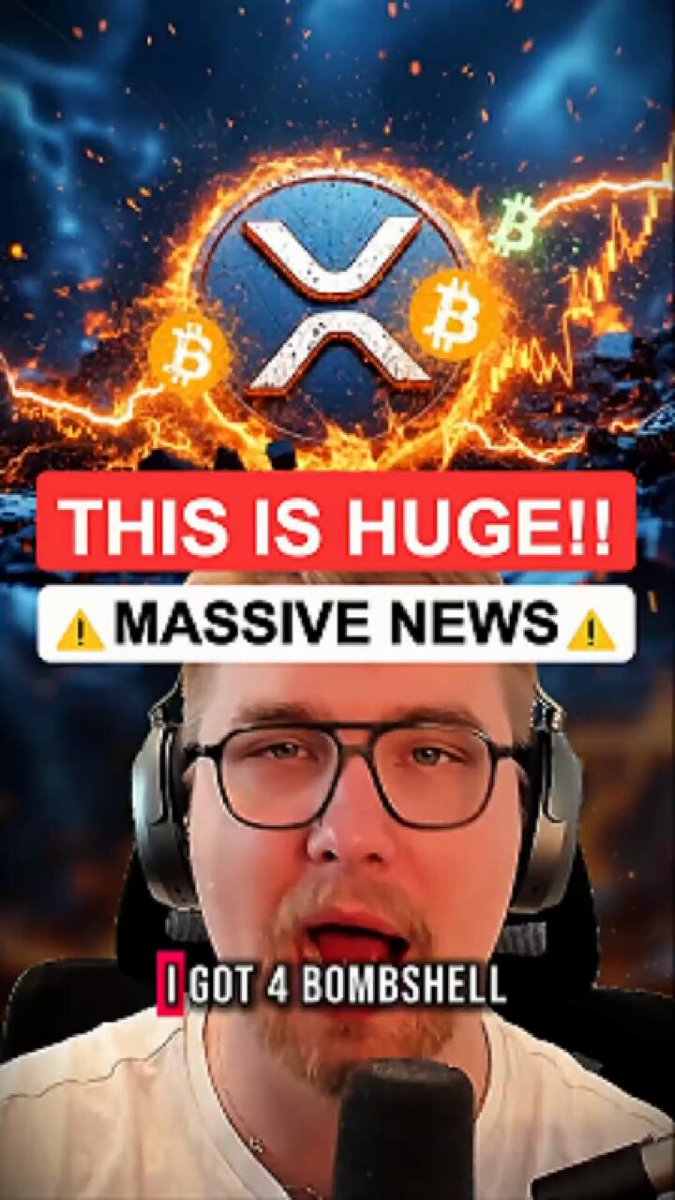 The image features a man wearing glasses, sitting behind a microphone with headphones on his head. He appears to be talking or giving a speech, possibly related to Bitcoin or cryptocurrency news. The caption of the image reads "This is Huge! Massive News I Got 4 Bombshell". This suggests that there might have been some significant event or development in the world of cryptocurrencies, and the man is sharing this information with others through his podcast or online platform.