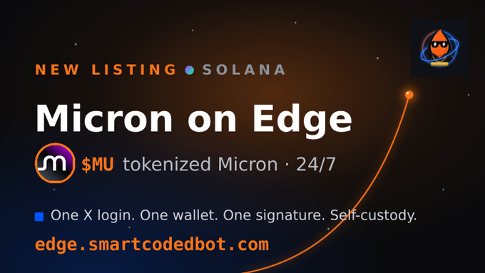 The image features an advertisement for a cryptocurrency called Micron on Edge. The advertisement promotes the idea of trading Micron on Edge tokens for real shares at any time. It also highlights that the token can be used as a form of payment, which is not limited to specific times or days like traditional fiat currency. The post emphasizes the importance of staying updated with the latest news and developments in the cryptocurrency world.