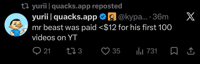 A message on Twitter from Yuril Jecks @kypa, which reads: "So according to dis guy, wallchain is essentially youtube now and we are all mrbeast but from temu, no wonder people dont take this space seriously".