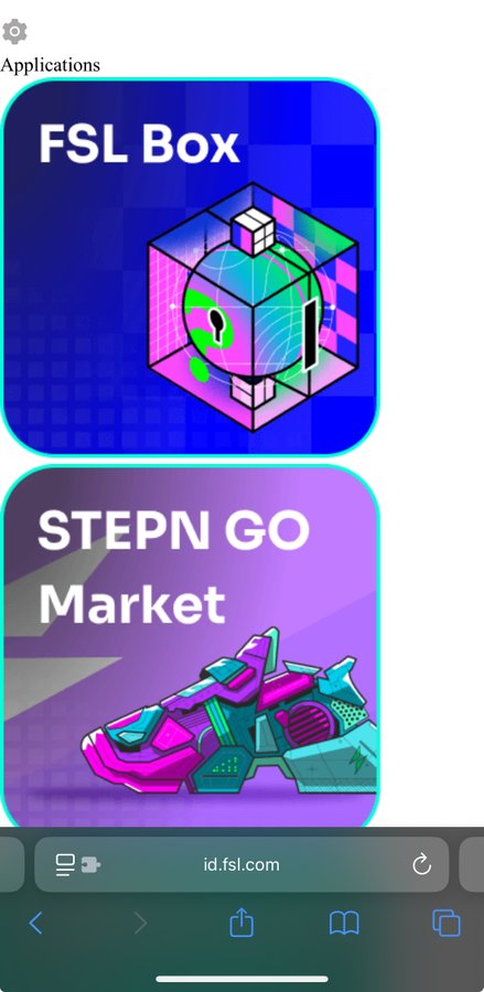 The image shows a screenshot of an app called "StepN Go Market" displayed on a phone screen, with two different designs for shoes featured within the app's interface. The app appears to be focused on selling shoes or shoe-related products.