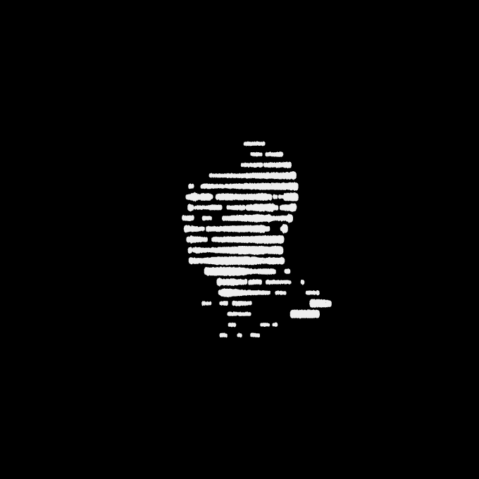 The image displays a stylized "Q" logo composed of white horizontal lines/dashes on a black background. This appears to be the logo for KYC (Know Your Coin), a cryptocurrency token, aligning with the post's reference to "kyc" and its price movement from $1 to 0.4 ETH.