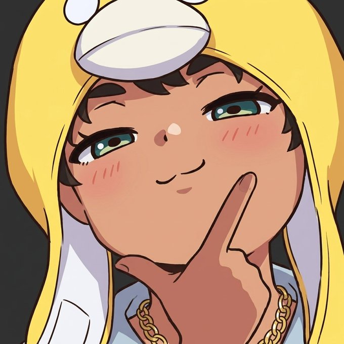 The image features a cartoon character wearing a yellow hat with a white face and a chain around their neck. The character has a thoughtful expression as they look up at something above them, possibly contemplating or pondering about a mystery box that could be related to the post.
