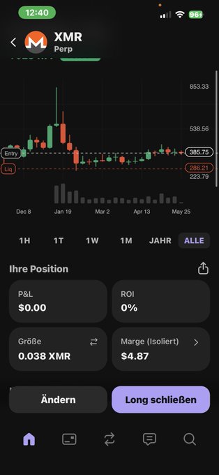 The image shows an iPhone screen displaying a stock chart with a green line indicating a rise in value over time. The phone's settings are also visible, suggesting that the user may be interested in analyzing market trends or monitoring their investments.