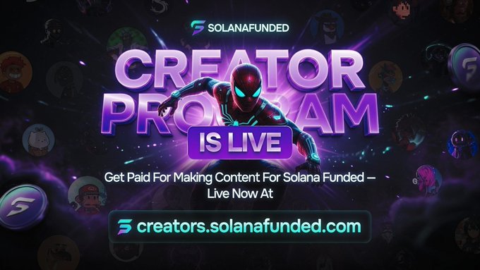 The image features a poster for a creator program called "Creator Pro AM" that is live. The poster includes a cartoon character wearing a red suit and cape, which appears to be a superhero or an action figure from a video game. The poster also contains text promoting the creator program, stating that it's live and offering creators the opportunity to get paid for making content related to the creator program.
