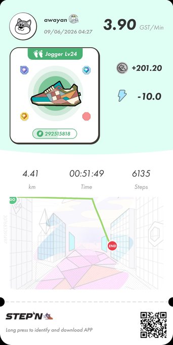 The image shows a page of an app, likely for tracking physical activities or distance covered during walks. The screen displays information about Steps taken, distances, and calories burned while walking. There are icons representing different aspects of the app's interface such as a pair of sneakers, a "Step" symbol, and a map showing where the user has walked in miles.