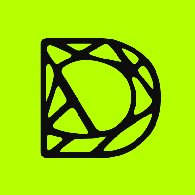 A stylized black "D" logo set against a bright lime-green background, representing the DGrid brand featured in the post about its strong sales of DClaw Boxes.