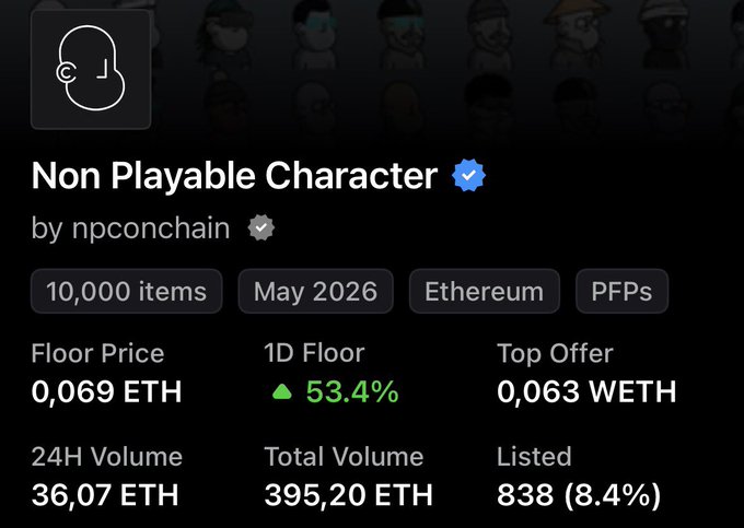 The image features a post with an intriguing title that reads, "Non Playable Character by npcchain". The main content of this particular post revolves around an item or service named "Non Playable Character" which seems to be related to gaming. This is further supported by the presence of multiple NPCs (Personality Characters) in various positions throughout the image. The title and description of the post are clearly visible, providing readers with a good understanding of its content and theme.