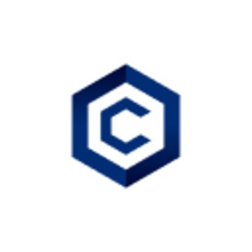 A blue hexagonal logo with a stylized letter 'C' inside on a white background.
