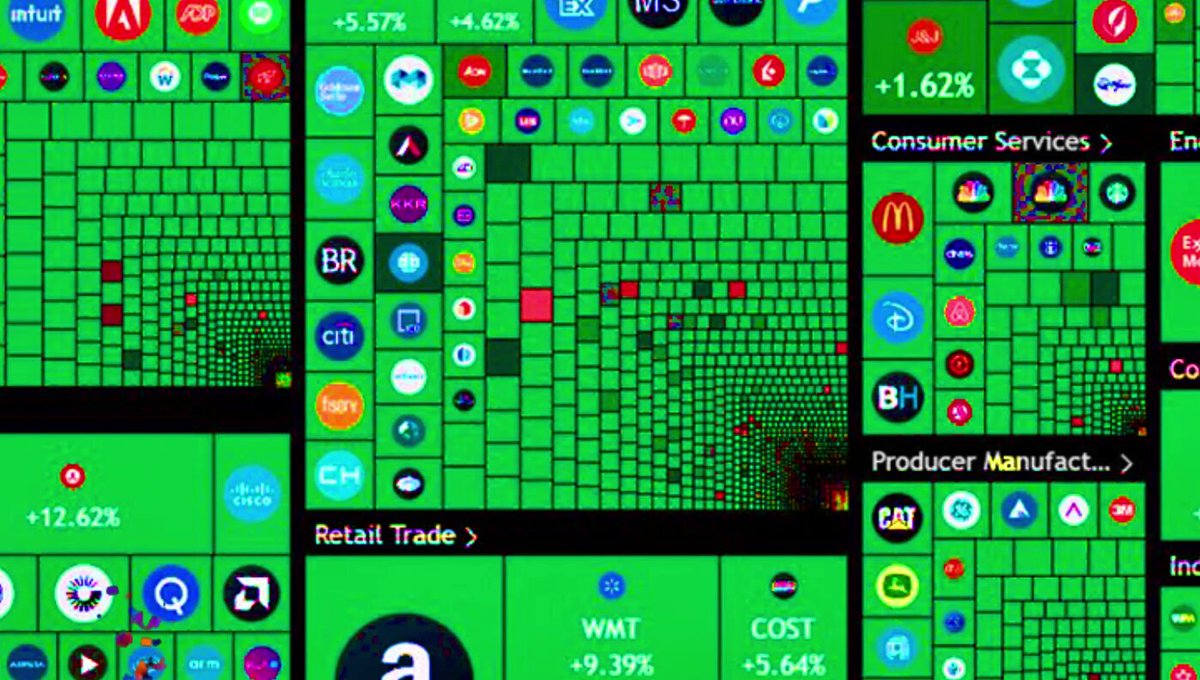 The image shows a grid of various logos, icons, and symbols representing different companies or products. These elements are arranged in rows and columns against a green background. The text " Soon lol" can be seen at the bottom right corner of the image. This suggests that there might be some sort of social media post or advertisement related to these logos, possibly promoting a product or service.