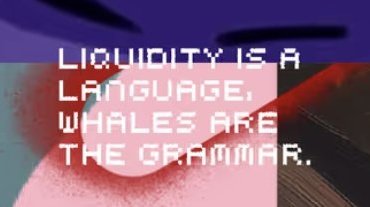 The image features a graphic with text that says "Liquidity is a language Whales are the grammar". The title of the image is also present, which reads "@Dario_Desiena" and "#LessonsToBeLaggedWithin@R3ORDR", indicating that this message was likely sent by Dario Desiéná or someone with that name. The image does not contain any specific details about whales or their grammar; it focuses instead on the concept of liquidity as a language.