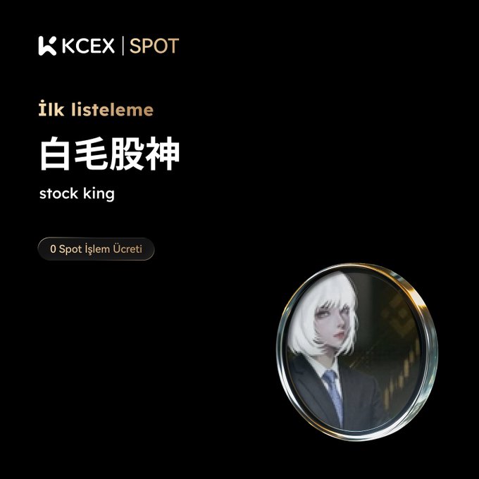 The image features a white circle with a picture of a woman inside it. The text "0 Spot Ilişklme! ık Listeleme! Stock king" is written above the circle, which appears to be related to the post on social media.