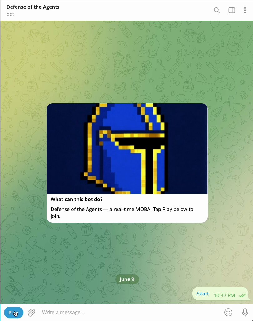 The image shows a screenshot of a message posted on social media, specifically on Twitter. The message contains text that reads "What can this hat do? Defense of the agents - a new-time MLSA Play below to join". This message seems to be related to a Minecraft game or a similar game involving characters and armor. The post is about a Minecraft mini-app called "telegram" which could potentially be used for serious games, as it has been described as an underutilized platform for more serious games.