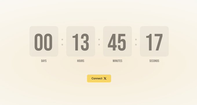 A countdown timer displays 00 days, 13 hours, 45 minutes, and 17 seconds remaining above a yellow "Connect X" button, emphasizing the urgency of the $TRENCH airdrop window on trenches as mentioned in the accompanying text.