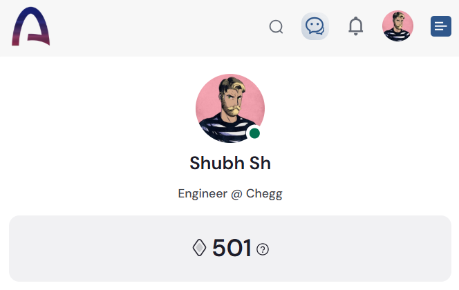 The image shows a screenshot from a social media platform where a man's profile has been posted with a picture of himself in a cartoon style. Below his name, he has added some text that reads "Shubh Sh," indicating that this is a user named Shubh. There are also several numbers and letters visible in the image. 
The main post of interest appears to be related to an engineer, named @echog. The post includes a picture of himself, with his name and title displayed prominently along with some text. Overall, it seems like the man wants feedback on his profile or perhaps he is seeking information about the engineer he has posted.