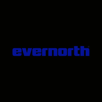 The image displays the "evernorth" company logo in blue lowercase text on a black background. The logo represents Evernorth, the company mentioned in the post as having secured a $30M commitment from South Korea's NH Investment & Securities to fund XRP purchases.