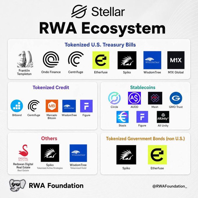 The image presents a detailed comparison of various types of tokens, including those issued by the U.S Treasury and others. These tokens are displayed against a white background with black text, making them easily readable. The image also includes logos for different organizations such as the RWA Foundation, which is associated with the tokenization of U.S Treasury bills.