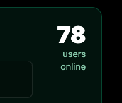 A live counter displays "78 users online" on a dark green background, illustrating the current activity of players engaging with their Rig Rooms. This visual matches the post's claim that 78 users are actively checking in and making moves in the last 3 minutes, highlighting the real-time engagement during the $COMPUTE Rig Room Weekend.