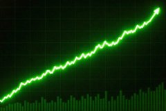 A glowing green line chart trends upward sharply on a dark grid background, illustrating Bitcoin's ($BTC) predicted bullish breakout from its accumulation phase. The bright, ascending trajectory visually reinforces the post's claim that a major upward cycle restart is imminent.