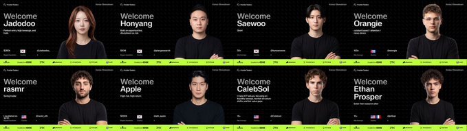 A series of eight welcome banners for 'Roket Broadband' features diverse young people, with names and titles visible including 'Welcome Jadoo', 'Welcome Honyang', 'Welcome Saewooo', 'Welcome Orangle', 'Welcome rasmr', 'Welcome Apple', 'Welcome CalebSol', and 'Welcome Ethan Prosper'.