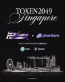 A promotional graphic for 'TOKEN2049 Singapore' event, with logos for sponsors.