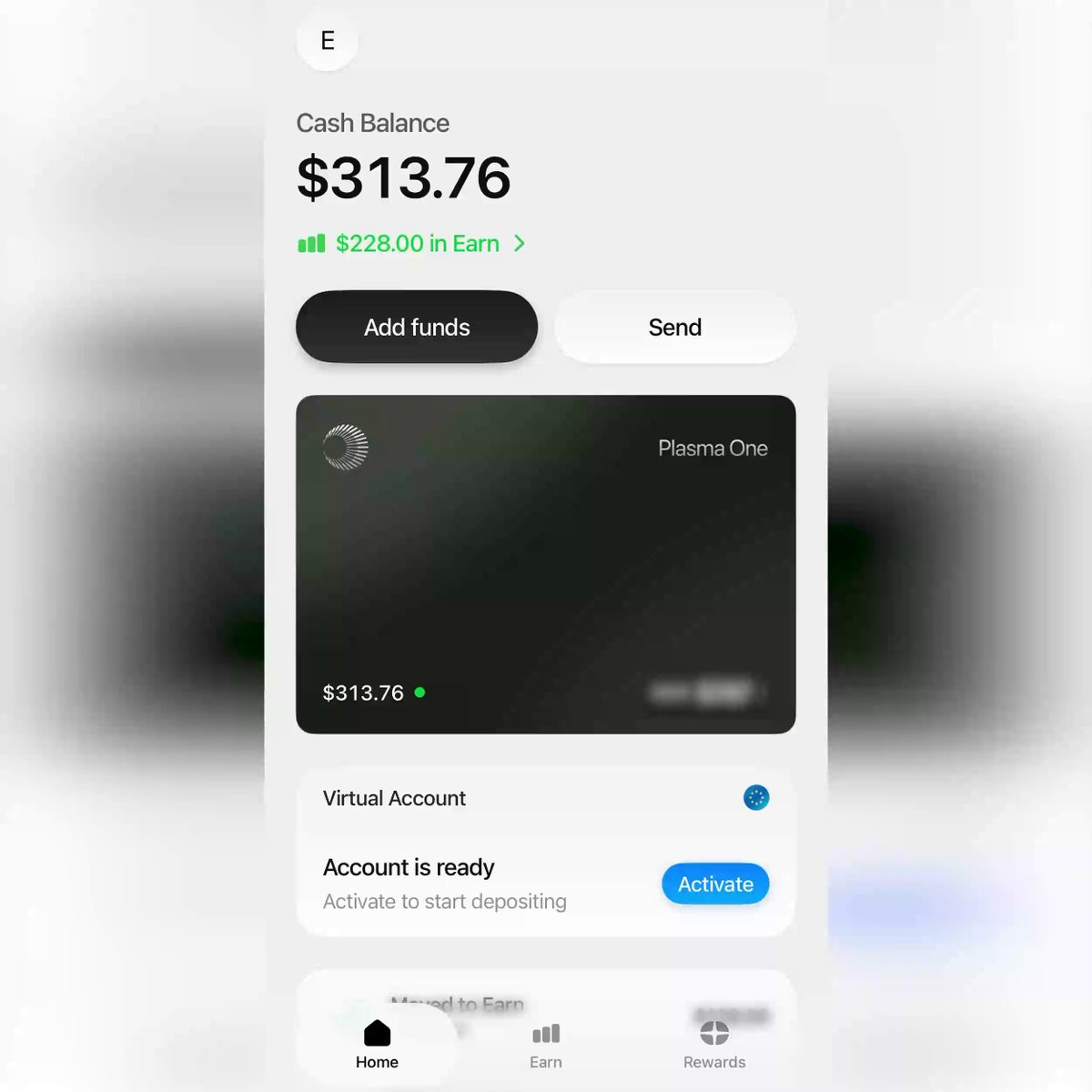 The image shows a screenshot of a mobile banking app displaying a message about cash balance. The text in the image indicates that there are funds of $33,766 available in the account.